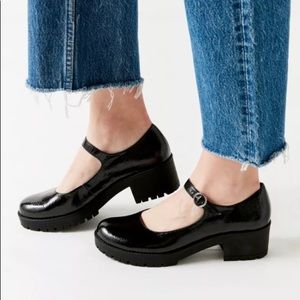 Urban Outfitters Daria Treaded Mary Jane Heels 9
